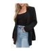 Womens/ladies Woven Relaxed Fit Blazer Black I Saw It First-2