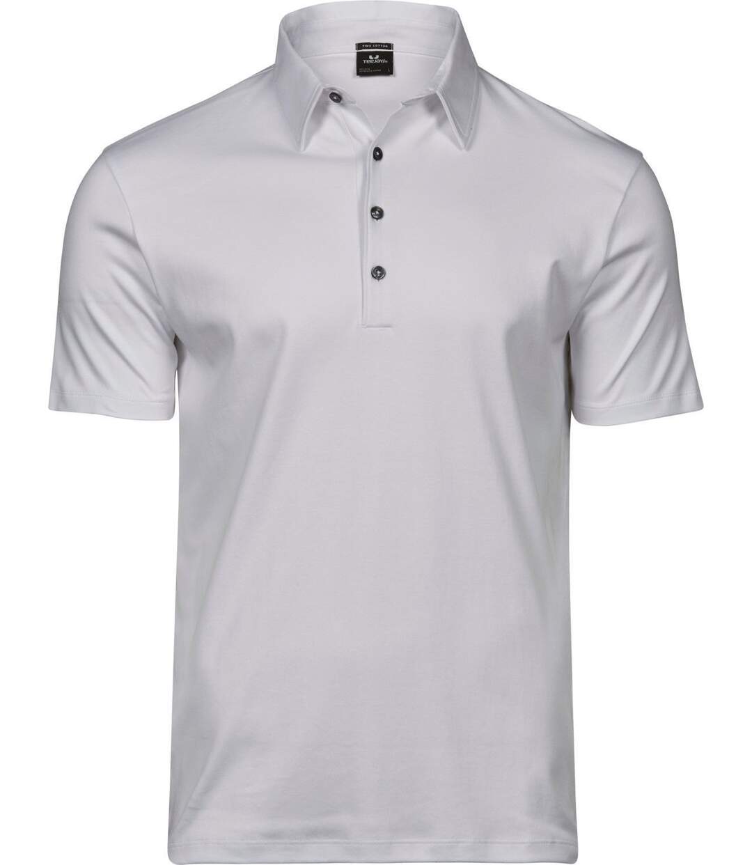 Polo homme premium coton pima - 1440 - blanc - manches courtes