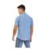 Mens Plain Collared Regular Shirt Indigo Peter Werth-2