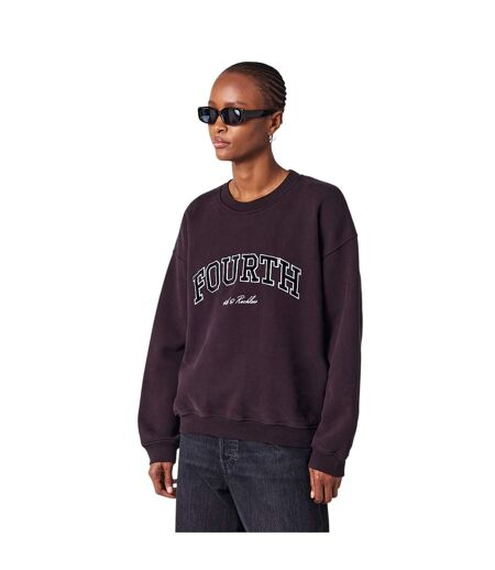 Sweat Motif/style Logo Arqué Leon Femme Marron 4th & Reckless