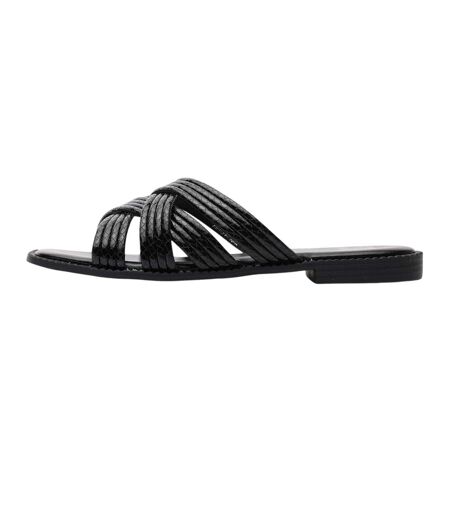 Sandales Motif/style Peau De Serpent Crete Femme Noir Where´s That From