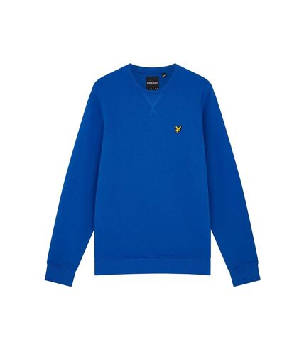 Mens crew neck long-sleeved sweatshirt bright blue Lyle & Scott