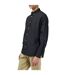 Mens Patterned Poplin Long-sleeved Shirt Black Fabric-3