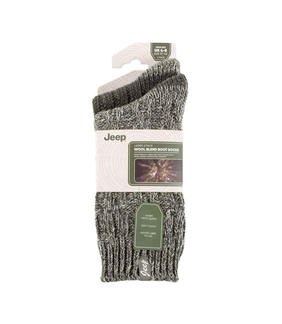 Women's 2-Pack Wool Outdoor Boot Socks | Ribbed Hiking Knit Socks-2