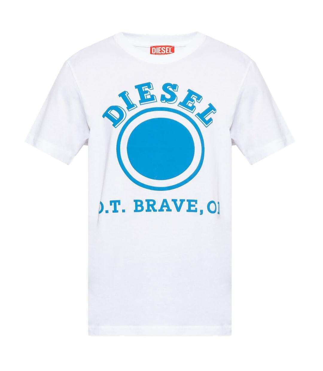 T-shirt Motif/style À Pois Homme Blanc Diesel-1