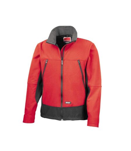 Veste Imperméable Coupe-vent Homme Rouge Noir Result