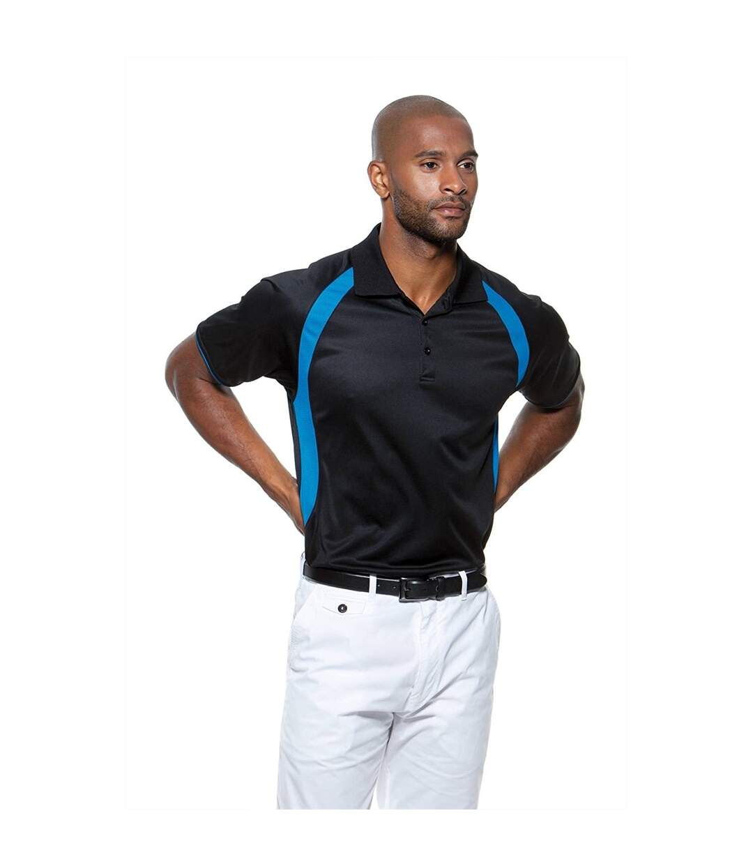 Gamegear® Mens Cooltex® Riviera Polo Shirt / Mens Sportswear (Black/Orange)