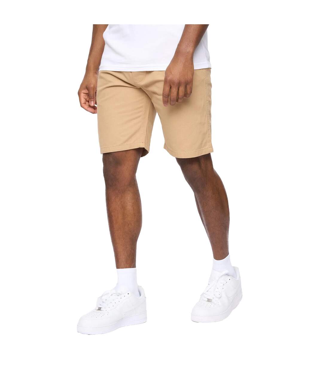 Mens Blansmoore Elasticated Waist Shorts Stone Crosshatch-4