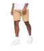 Mens Blansmoore Elasticated Waist Shorts Stone Crosshatch-4