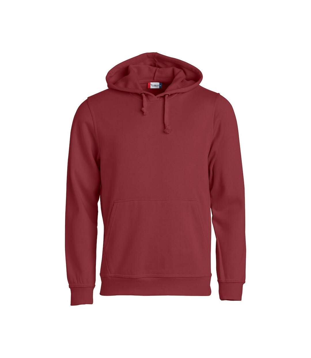 Sweat à capuche basic adulte bordeaux Clique