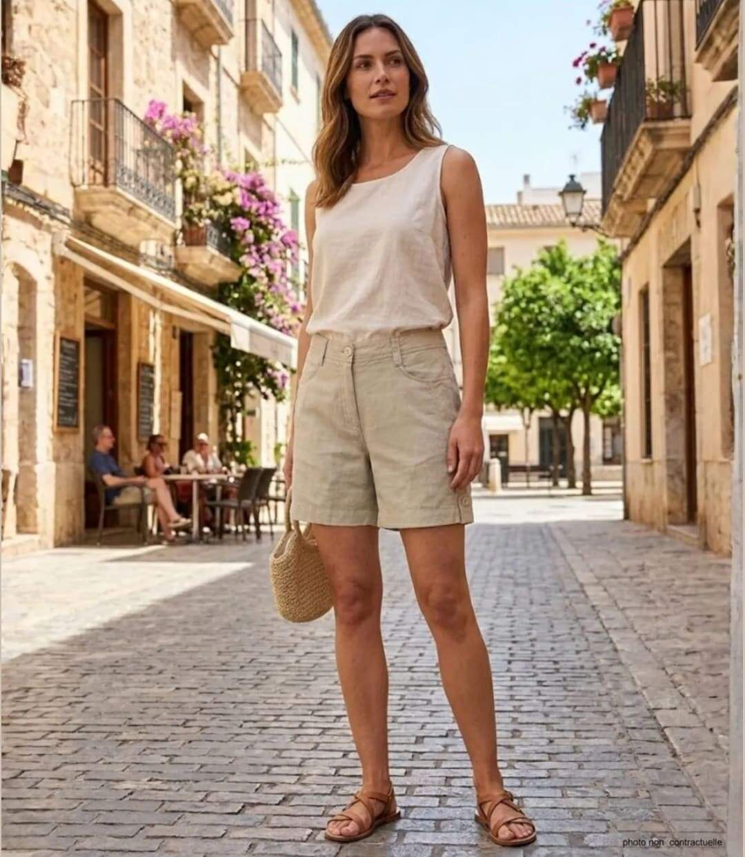 MAYFLOWER MINDY1 : Short en lin pour femme au confort modulable-5