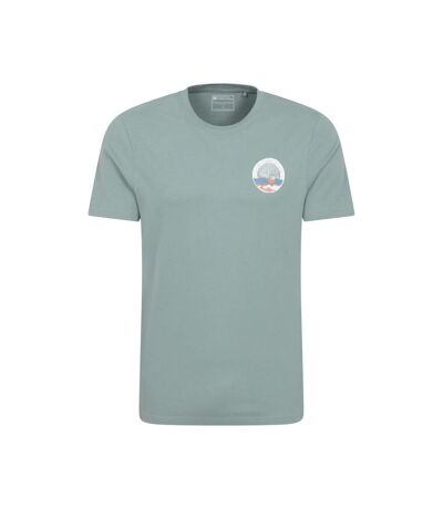 Mens St Davids Printed Organic T-shirt Pale Green Mountain Warehouse