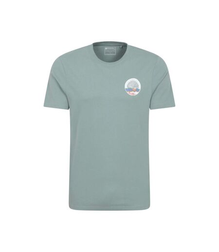 Mens St Davids Printed Organic T-shirt Pale Green Mountain Warehouse