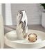 Vase Design Torsadé en Dolomite Sky 28cm Argent-3