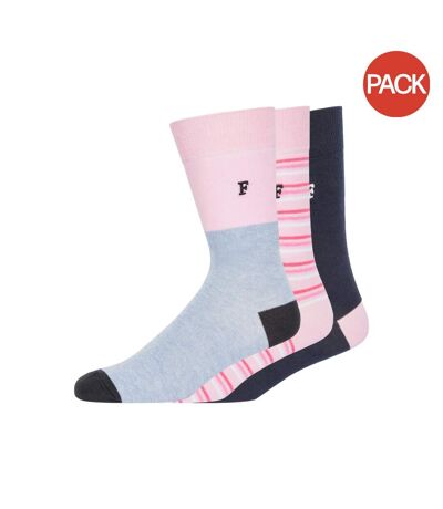 Chaussettes waterfall adulte rose / gris / noir French Connection