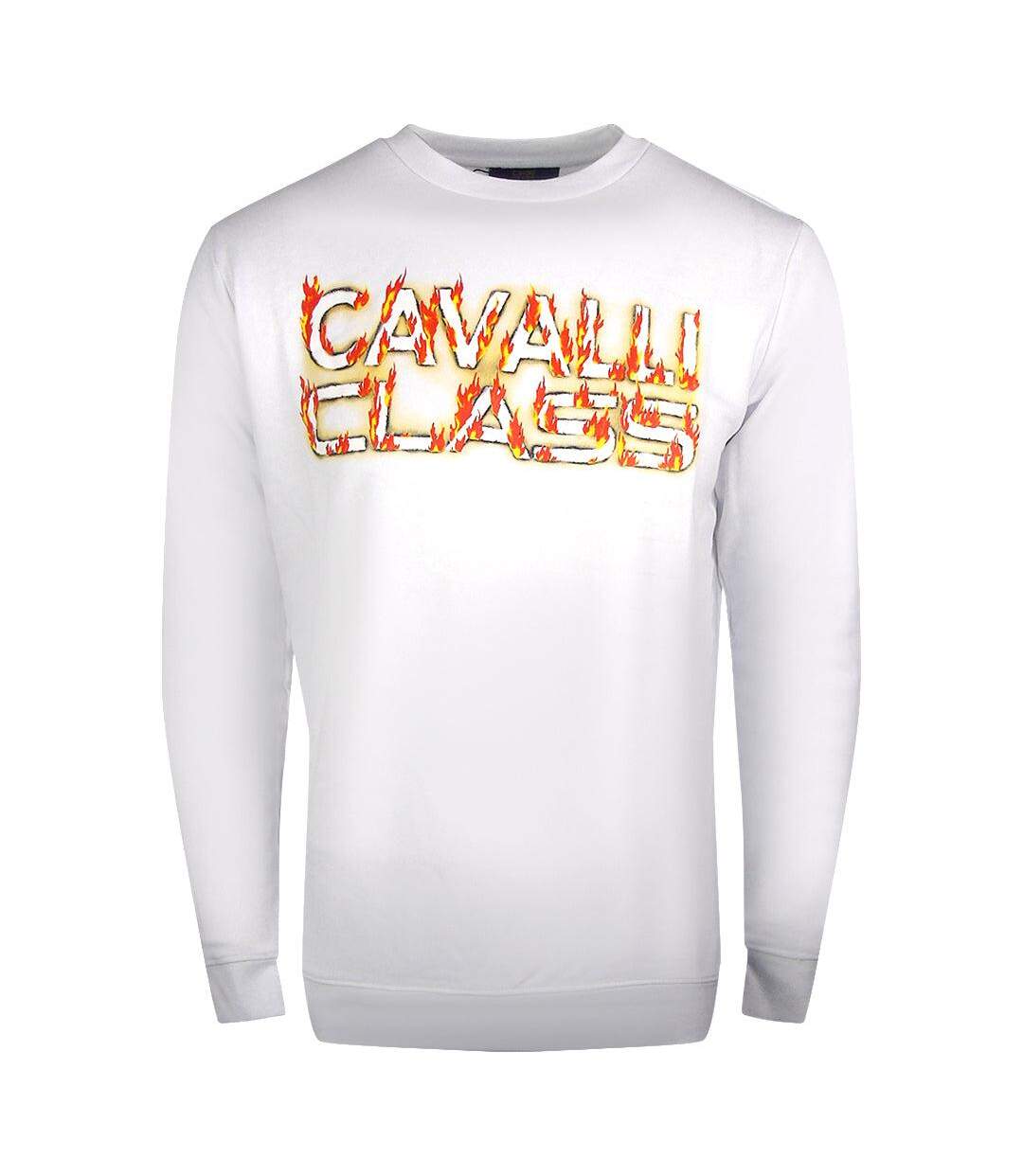 Sweat Motif/style Feu Adulte Blanc Cavalli Class-1
