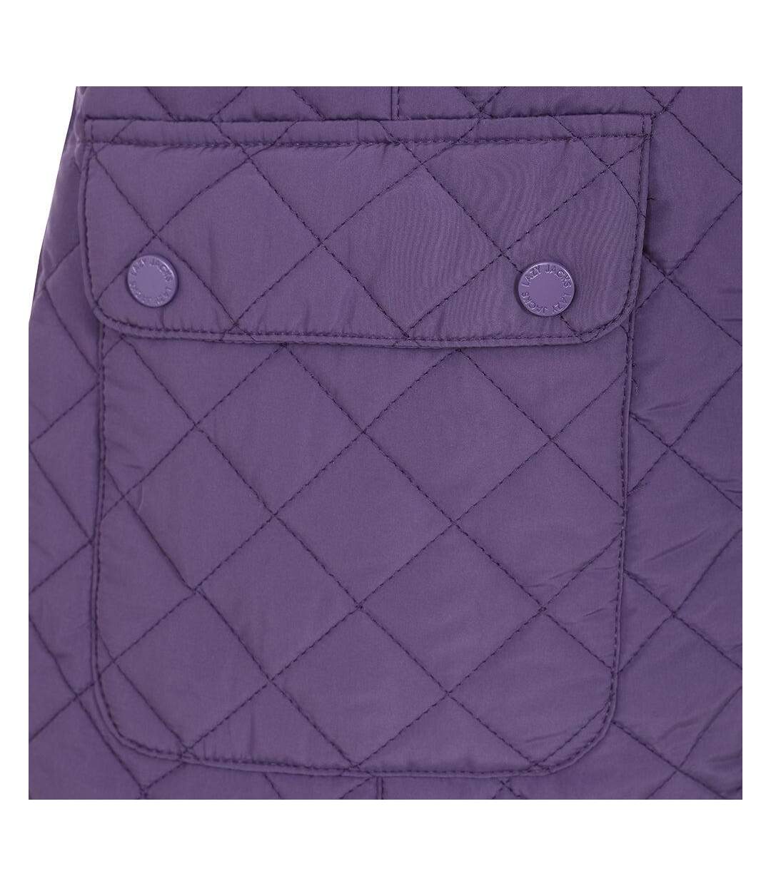 Doudoune Sans Manches Motif/style Matelassé Femme Bordeaux Lazy Jacks-2