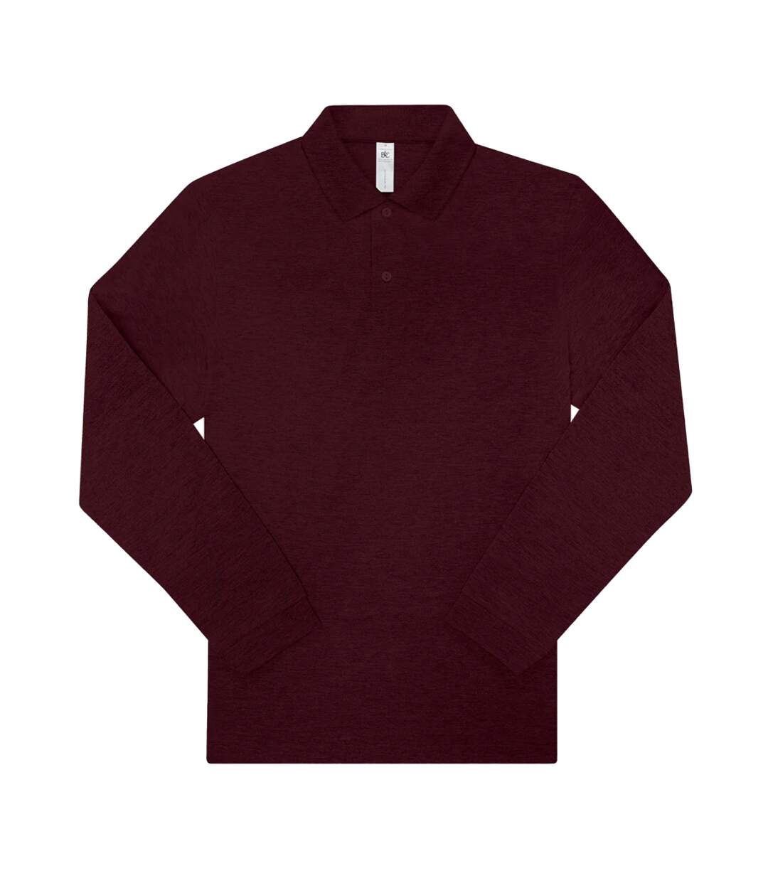 Chemise Manches Longues Motif/style Uni My Polo Homme Bordeaux Chiné B&C-1