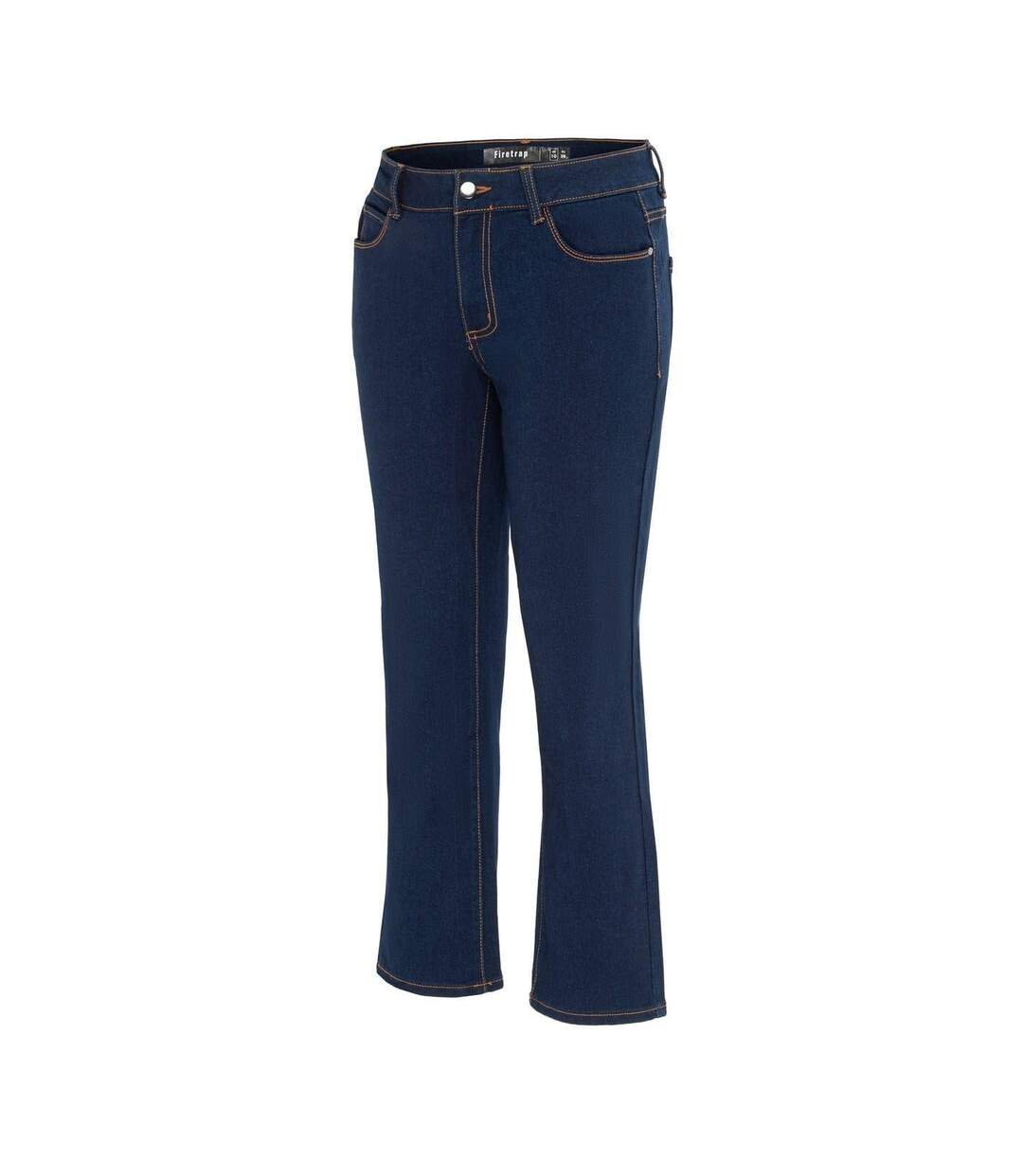 Womens/ladies Plain Slim Jeans Navy Firetrap-3