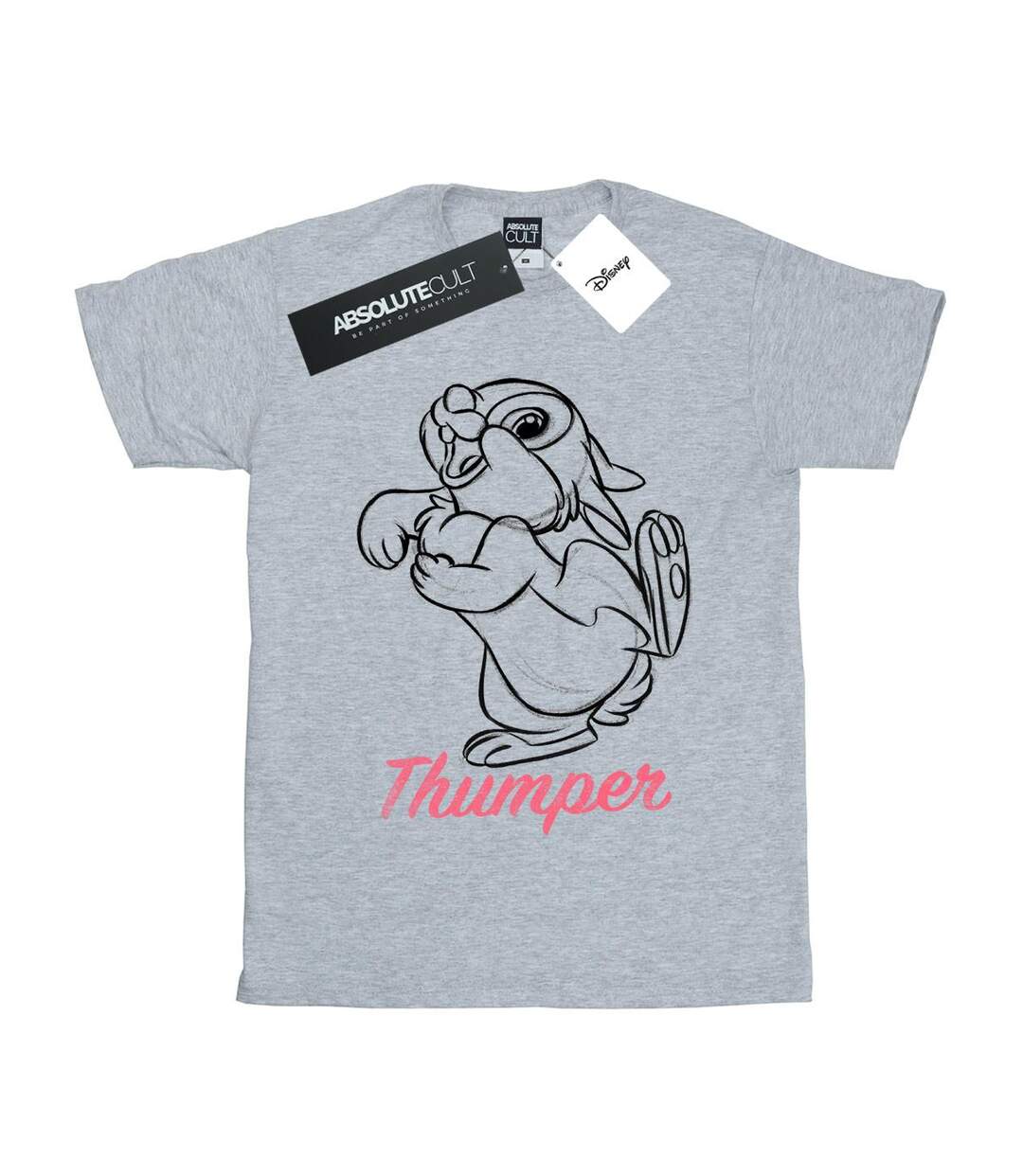 Disney - T-shirt BAMBI THUMPER LINE DRAWING - Femme (Gris chiné) - UTBI17616-1