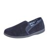 Sleepers Mens Wilson Velour Slippers (Navy)