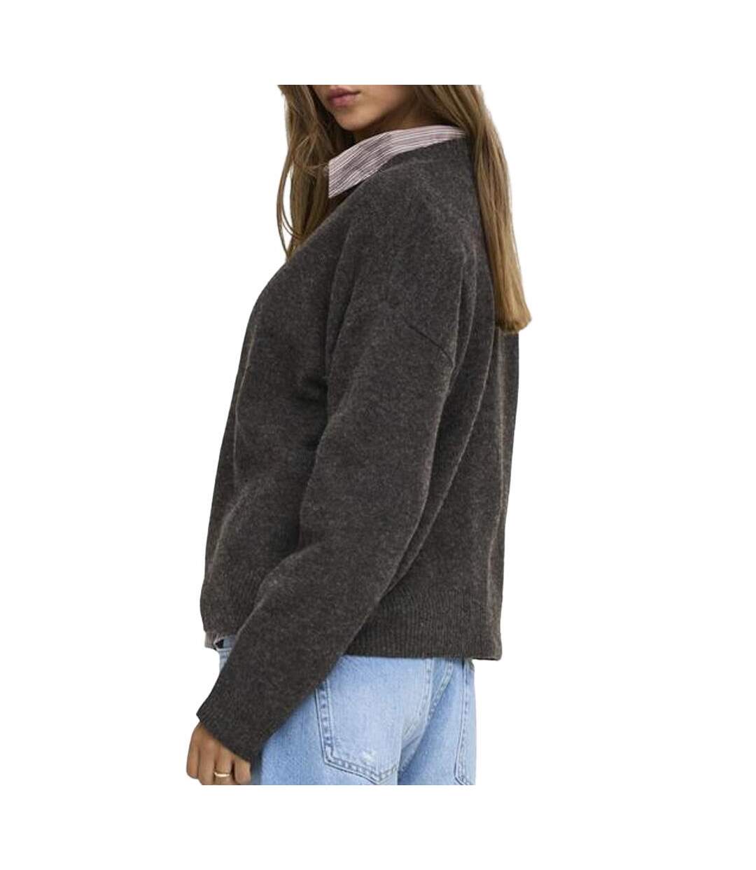 Pull marron femme only lolivia-2