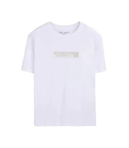 T-Shirt blanc/gris homme teddy smith john