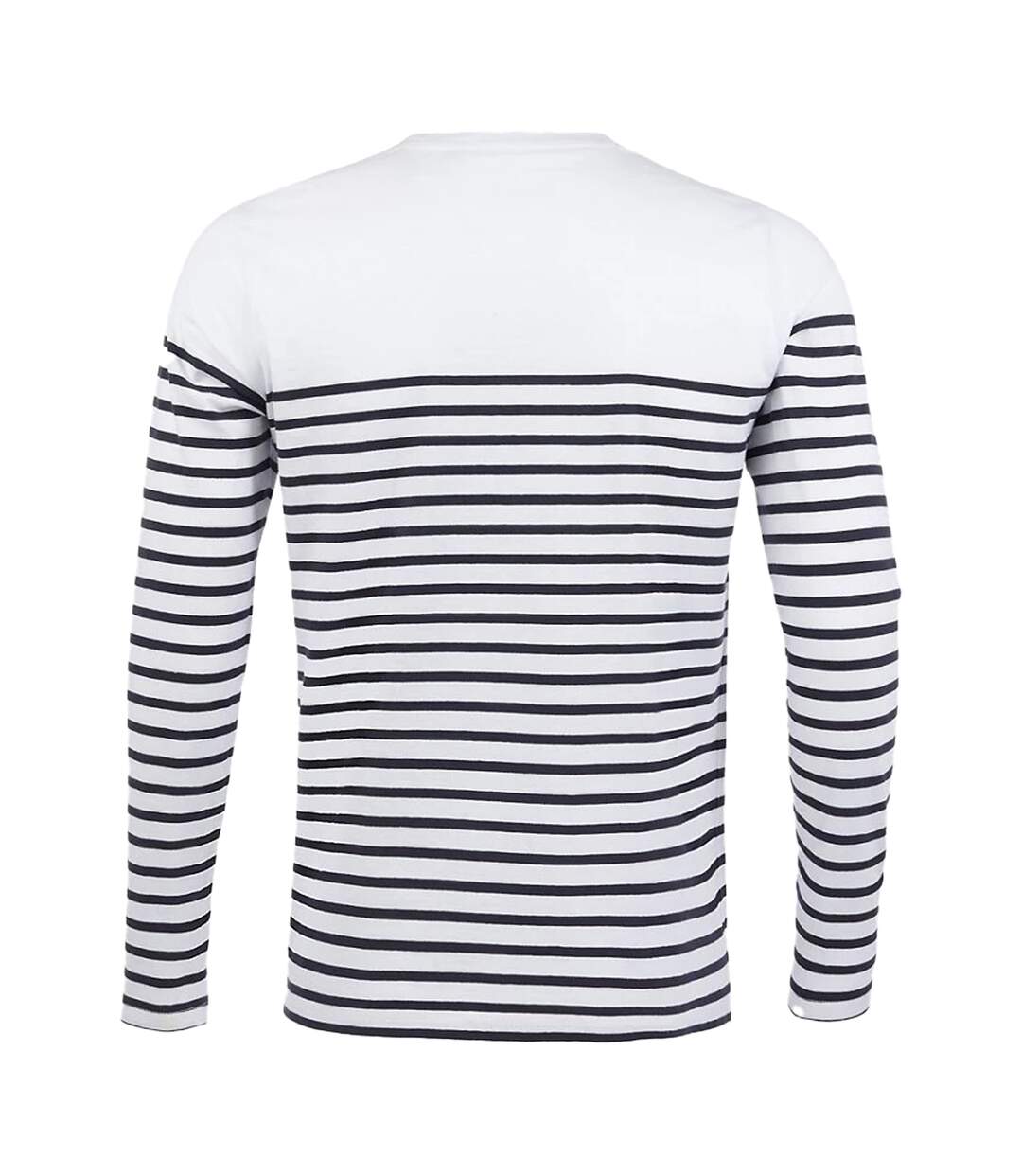 T-shirt Matelot Homme Blanc Bleu Marine SOLS-2