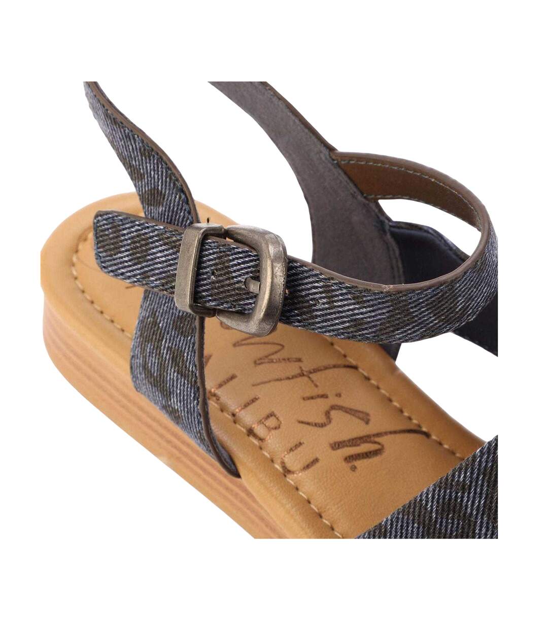 Sandales Motif/style Imprimé Léopard Ardice Femme Bleu Denim Blowfish Malibu-4