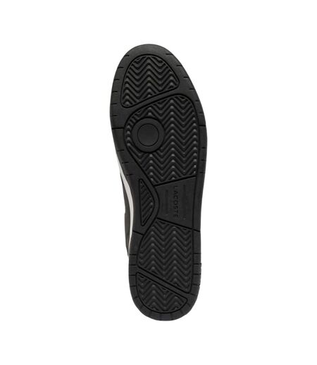 Mens Court Cage Leather Trainers Black White Lacoste