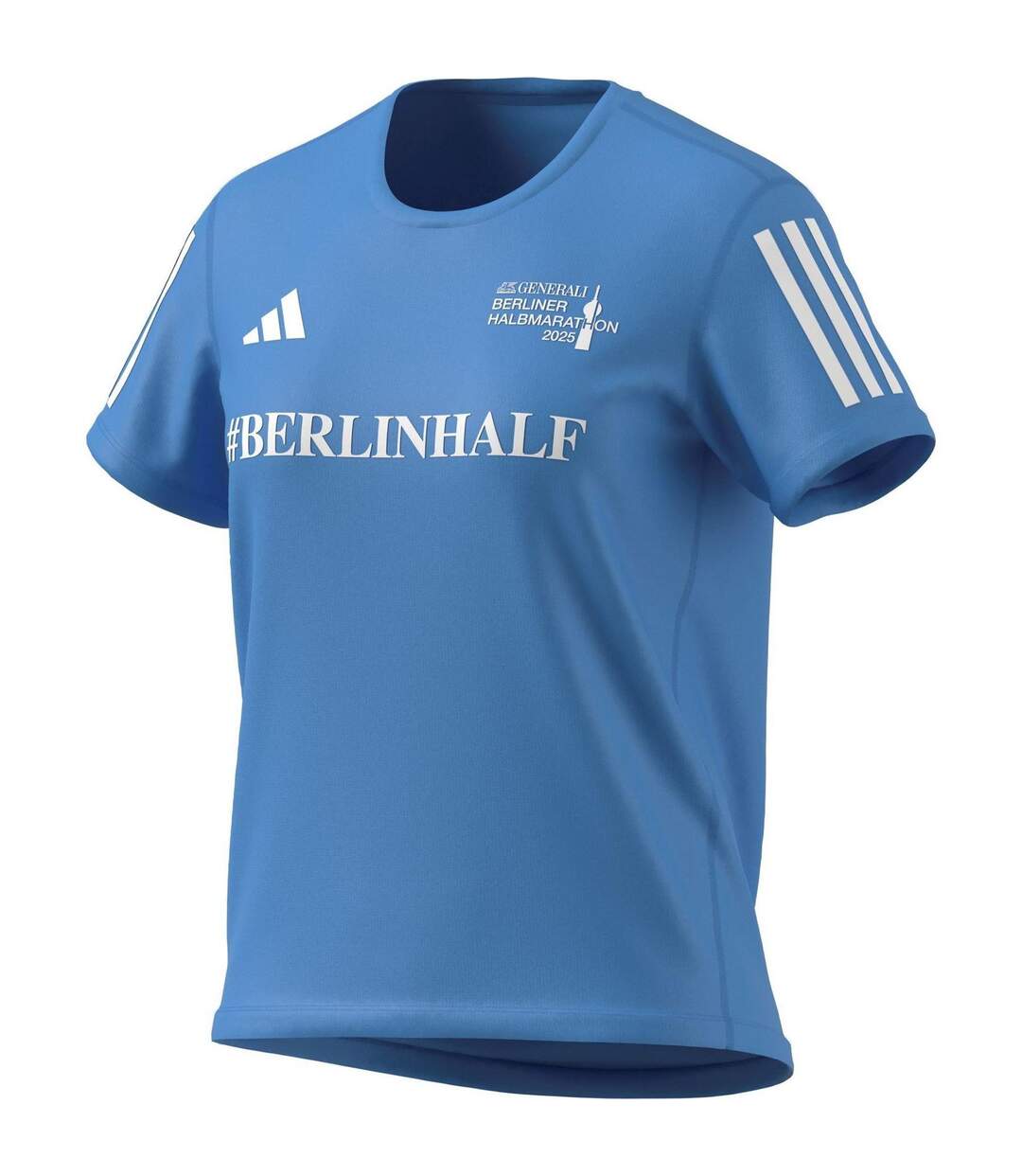 Womens/ladies Berlin Half Logo T-shirt Blue Burst Adidas-3