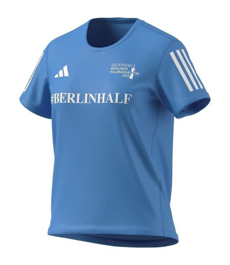 Womens/ladies Berlin Half Logo T-shirt Blue Burst Adidas