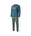OZABI Ensemble Pyjama Homme Doublé Polaire Broderie Weekend Vibes-1