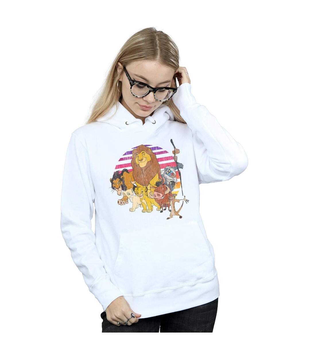 Disney - Sweat à capuche THE LION KING PRIDE FAMILY - Femme (Blanc) - UTBI9381-2