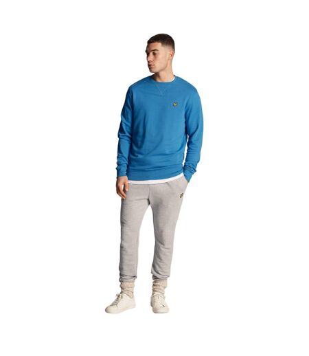 Mens crew neck long-sleeved sweatshirt spring blue Lyle & Scott