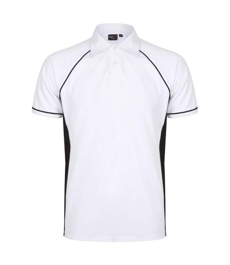 Polo sport à manches courtes homme blanc/noir Finden & Hales