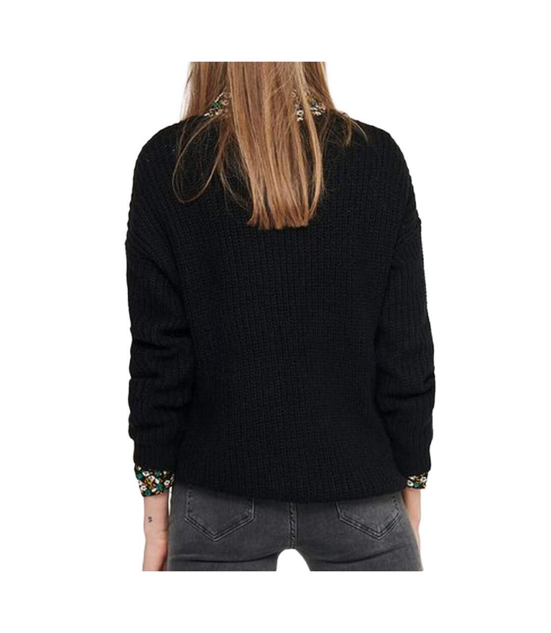 Pull noir femme jdy new megan-2