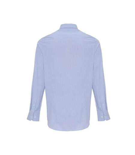Chemise Homme Blanc Bleu Oxford Premier