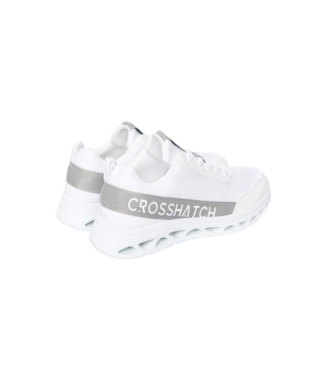 Mens Jesmond Trainers White Crosshatch-2
