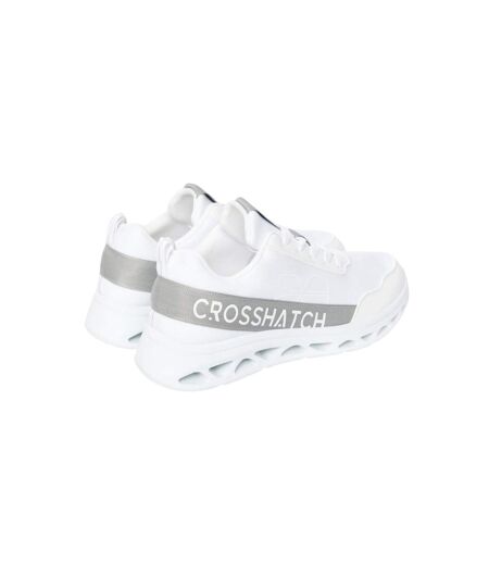 Mens Jesmond Trainers White Crosshatch