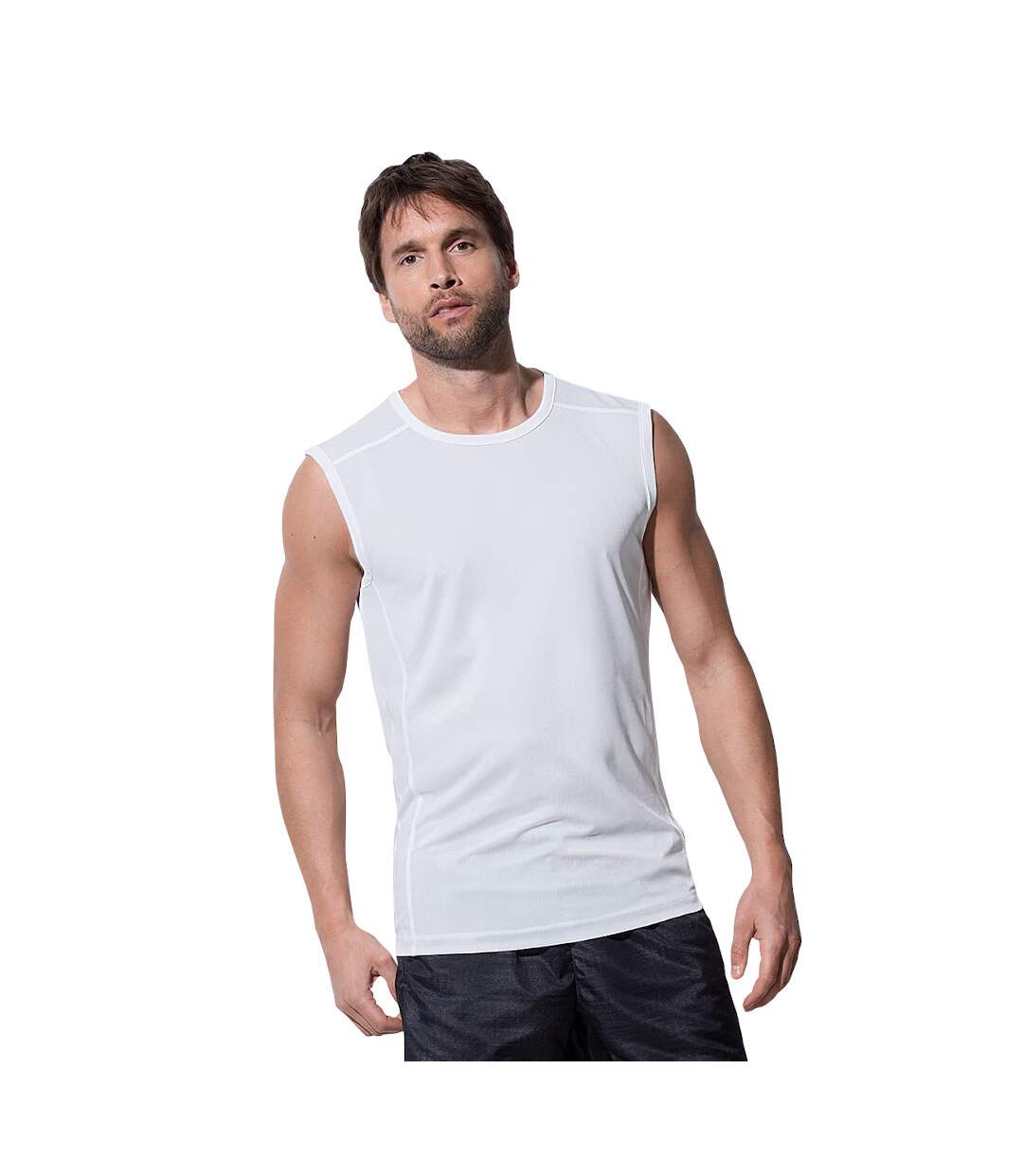 T-shirt active hommes blanc Stedman-2