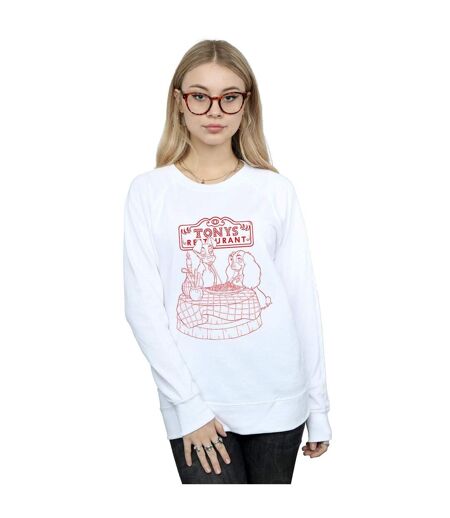 Disney - Sweat LADY AND THE TRAMP THAT'S AMORE - Femme (Blanc) - UTBI13936