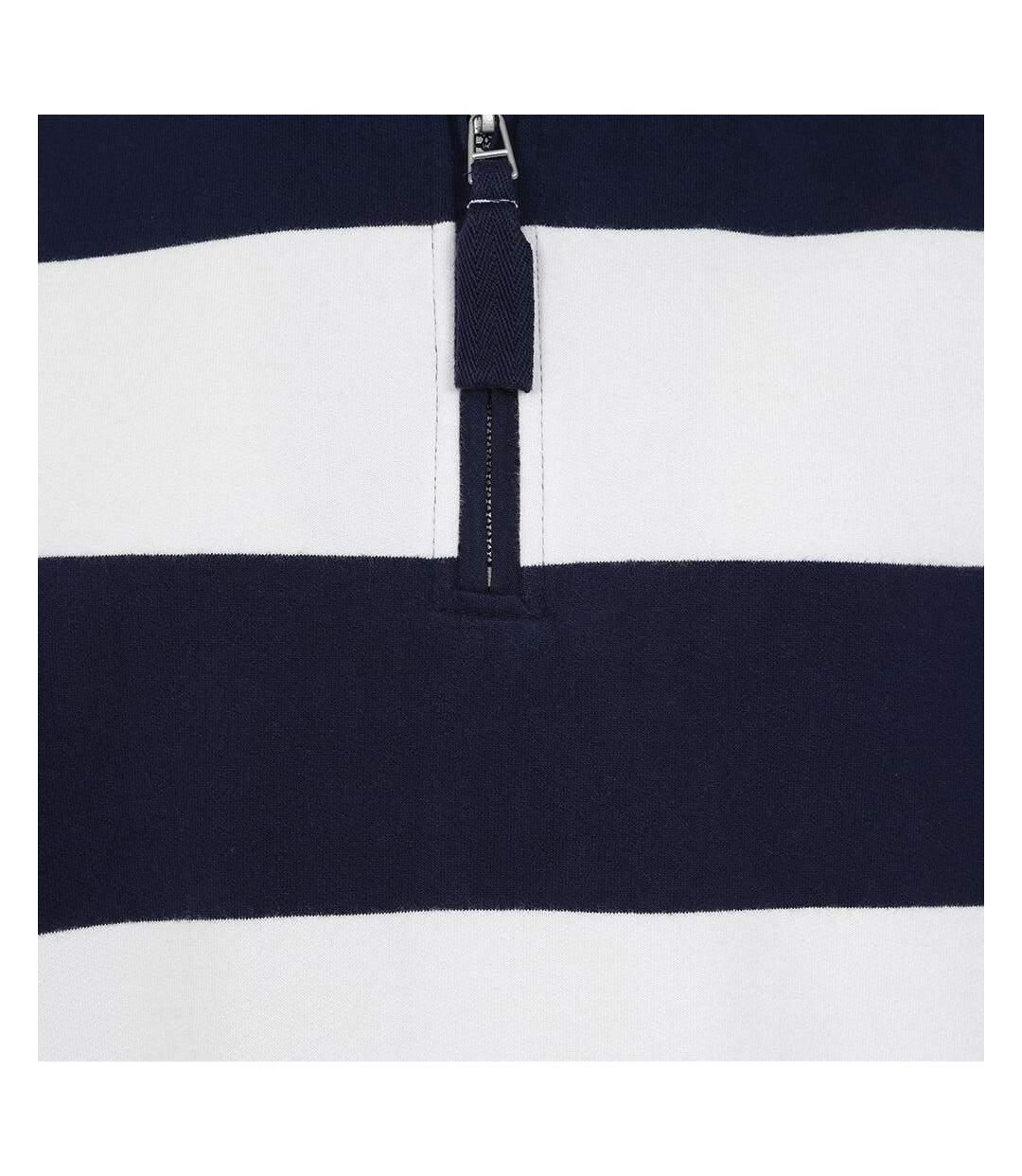 Sweat Motif/style Rayé Homme Bleu Marine Blanc Lazy Jacks-2