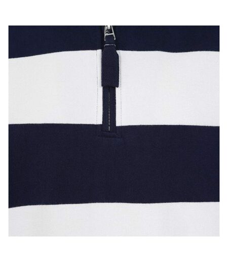 Sweat Motif/style Rayé Homme Bleu Marine Blanc Lazy Jacks