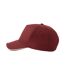 Casquette De Baseball Motif/style 5 Panneaux Recy Five Piping Adulte Bordeaux Blanc Atlantis Headwear-3