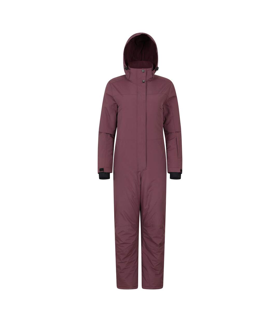 Womens/ladies Cloud Ski Suit Dark Purple Mountain Warehouse-1