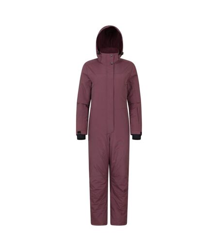 Womens/ladies Cloud Ski Suit Dark Purple Mountain Warehouse