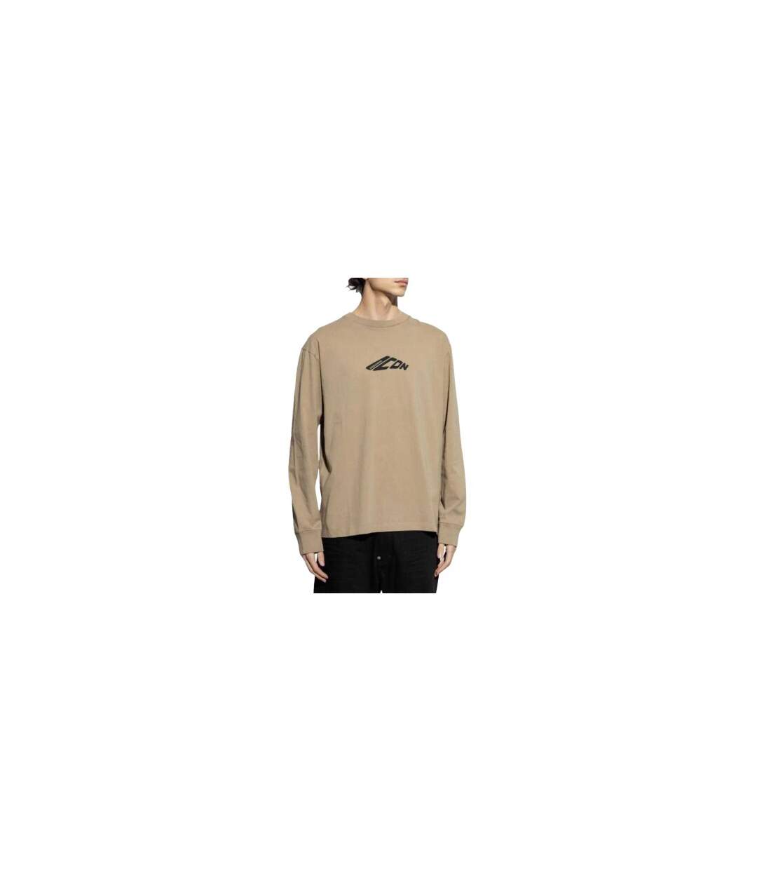 Unisex Adult Icon Stretch Logo Long-sleeved T-shirt Khaki DSquared2-1