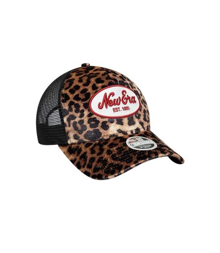 Leopard Print Trucker Cap Black New Era