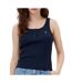 Débardeur marine femme tommy hilfiger tjw slim button tank - l-1